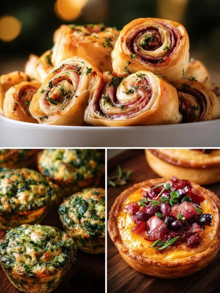 A variety of festive finger foods for Christmas Eve celebrations