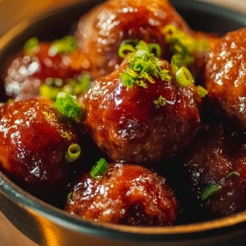 Crockpot BBQ meatballs served as a delicious appetizer