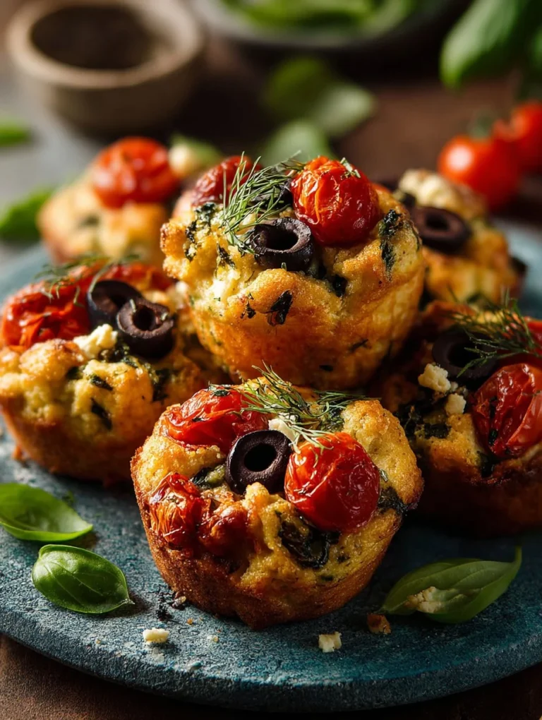 Delicious homemade focaccia muffins fresh out of the oven