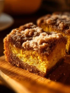 Delicious Pumpkin Crumb Cake with a crumby topping and fall spices