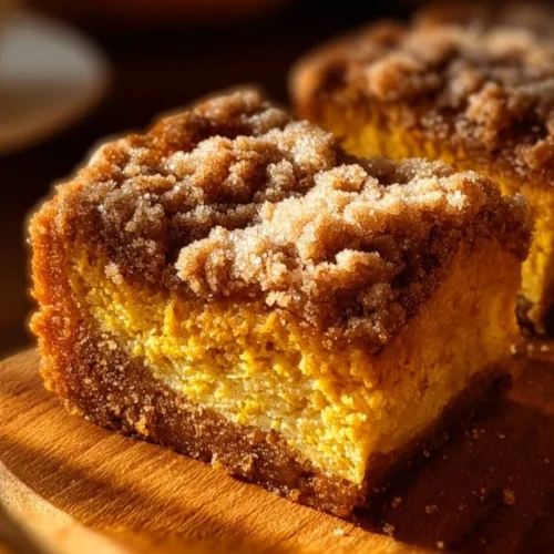 Delicious Pumpkin Crumb Cake with a crumby topping and fall spices