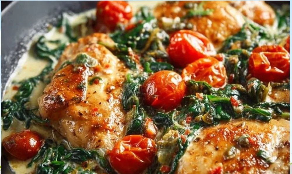 Creamy Mediterranean Chicken Skillet