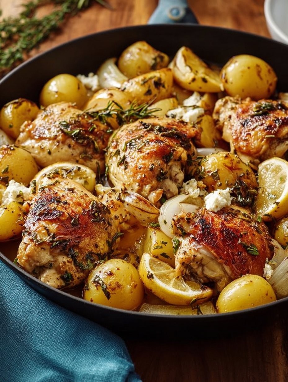 Exquisite Greek Lemon Chicken and Potatoes