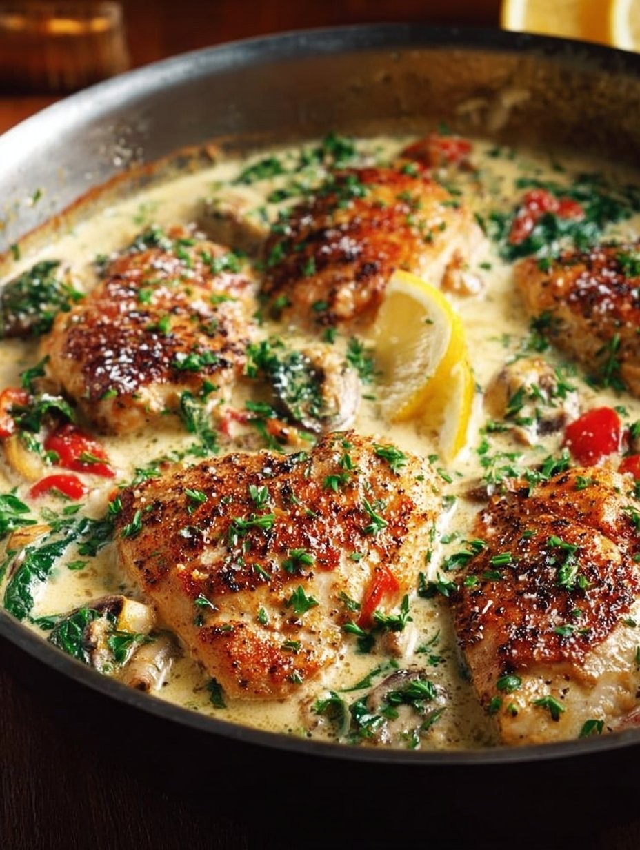 Creamy Mediterranean Chicken Skillet