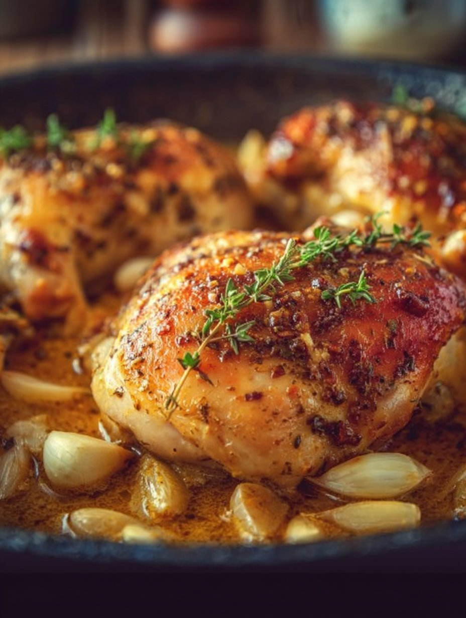 Rustic Roasted Garlic Chicken