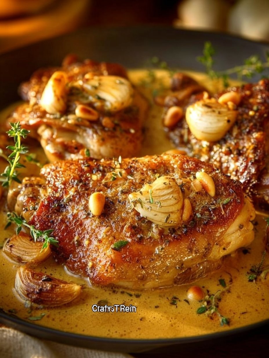 Rustic Roasted Garlic Chicken