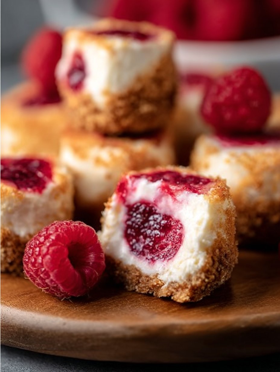 Raspberry Cheesecake Bites