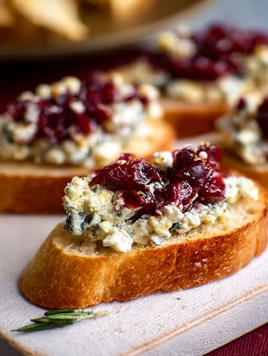 Blue Cheese Cranberry Crostini
