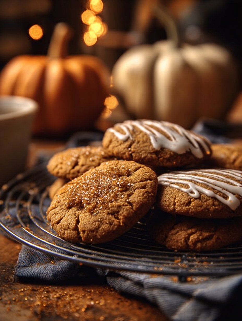 Pumpkin Gingerbread Cookies