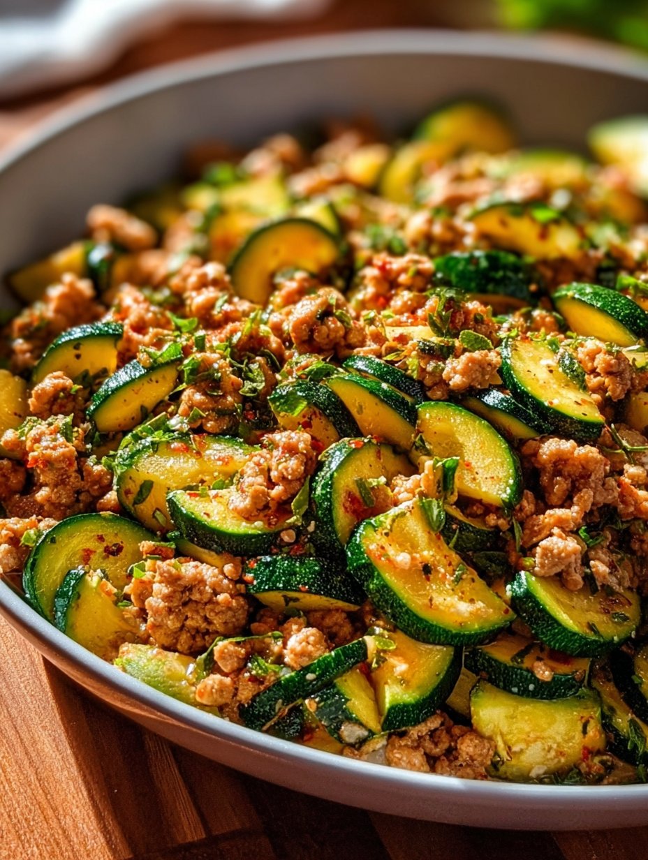 Ground Turkey and Zucchini Skillet