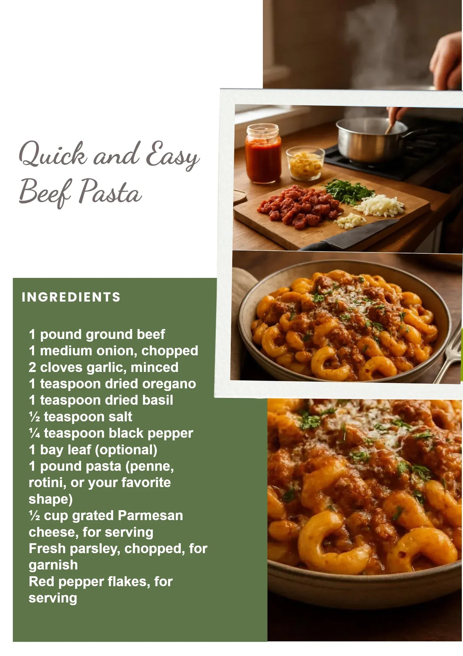 Quick and Easy Beef Pasta