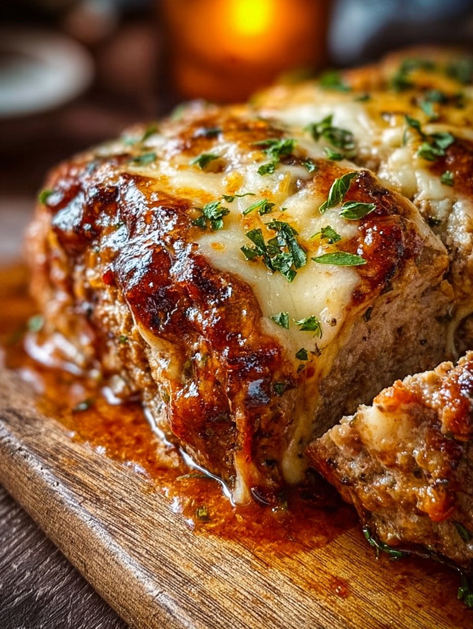 Melt-in-Your-Mouth Garlic Parmesan Chicken Meatloaf