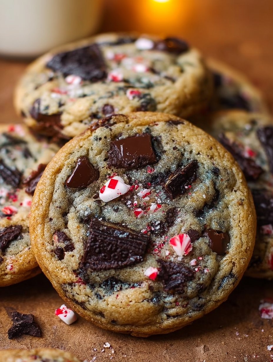 Oreo Chocolate Chip Peppermint Cookies