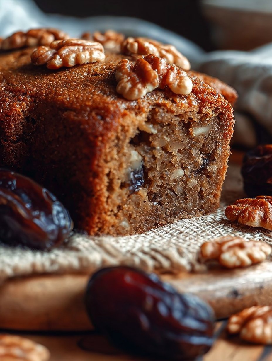 Nutty Date and Walnut Cake with a Hint of Warm Spices
