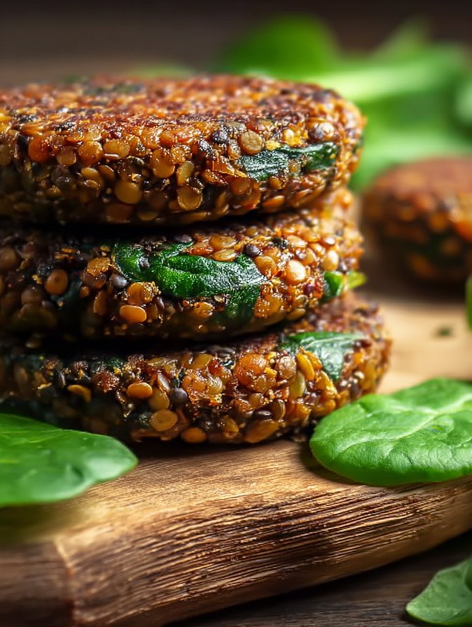 Spinach and Lentil Burgers