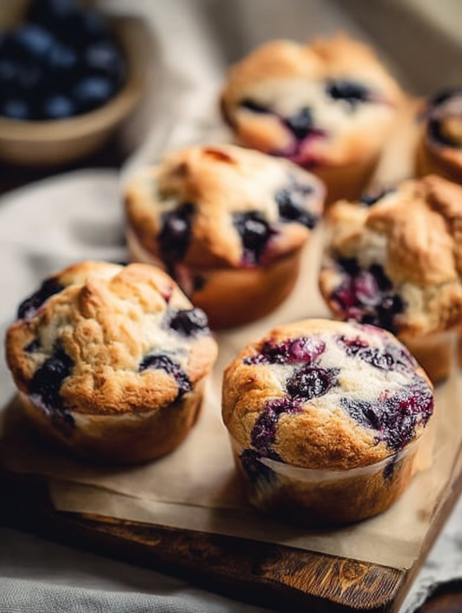 Cottage Cheese Blueberry Muffins