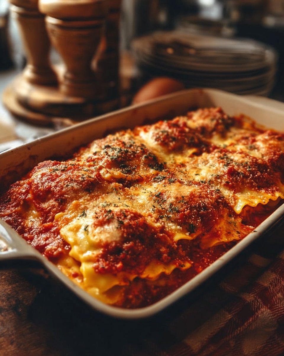 3 Ingredient Ravioli Bake