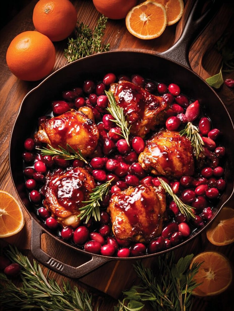 Skillet Cranberry Orange Chicken Recipe
