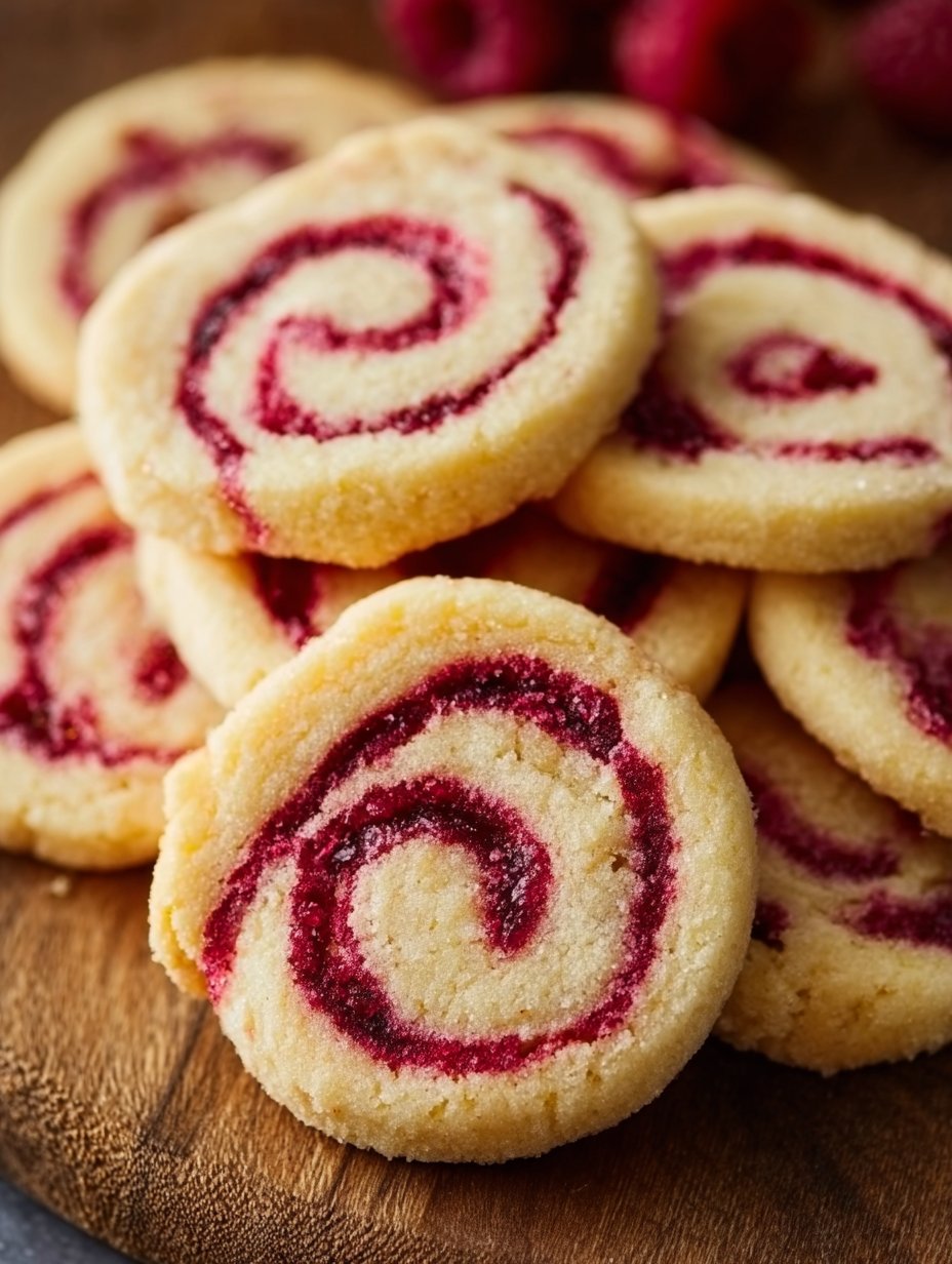 Raspberry Swirl Cookies