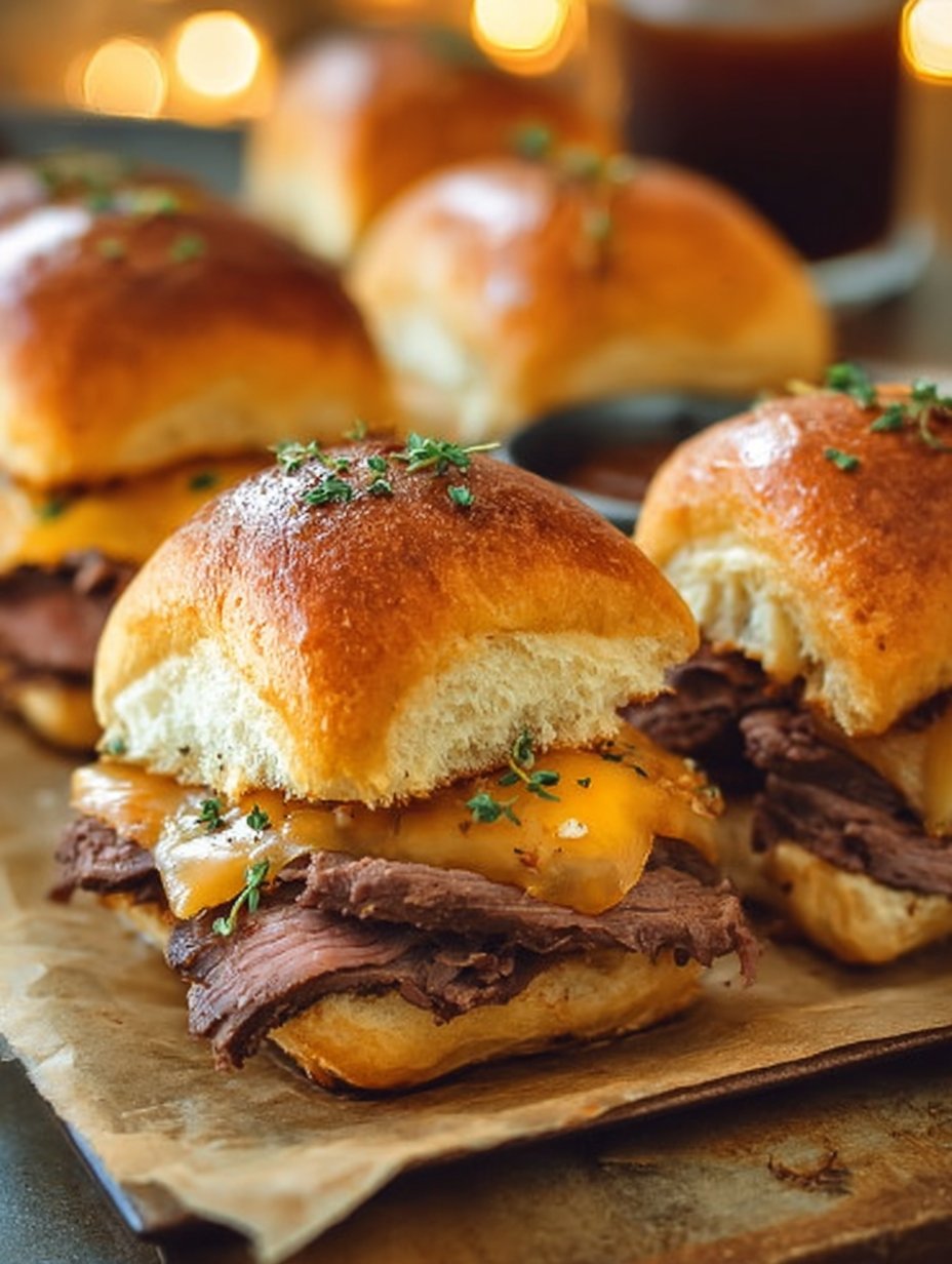 Roast Beef and Cheddar Sliders
