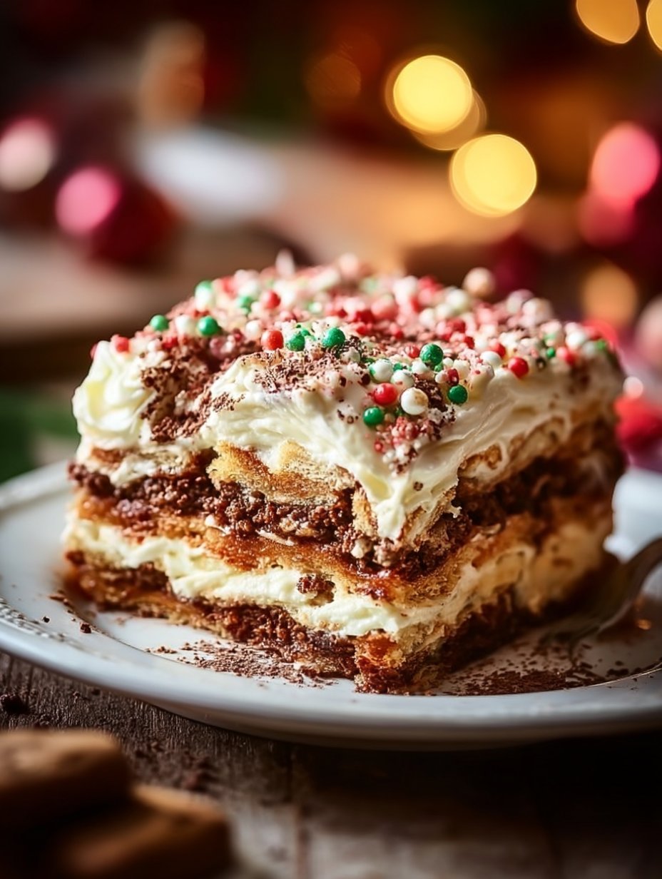 Christmas Cookie Lasagna