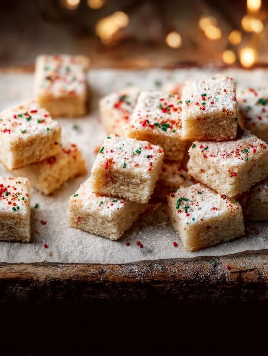 Christmas Shortbread Sugar Cookie Bites