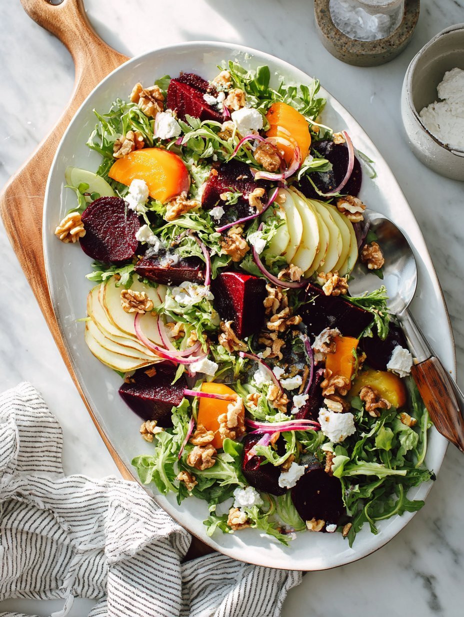 Beet Salad with Goat Cheese and Balsamic Dressing
