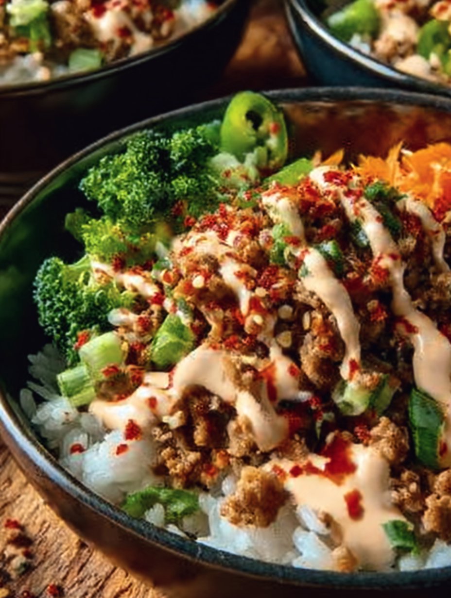 Bang Bang Ground Turkey Rice Bowls
