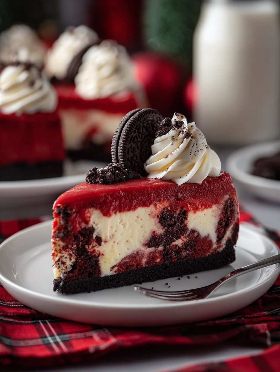 Christmas Red Velvet Cheesecake