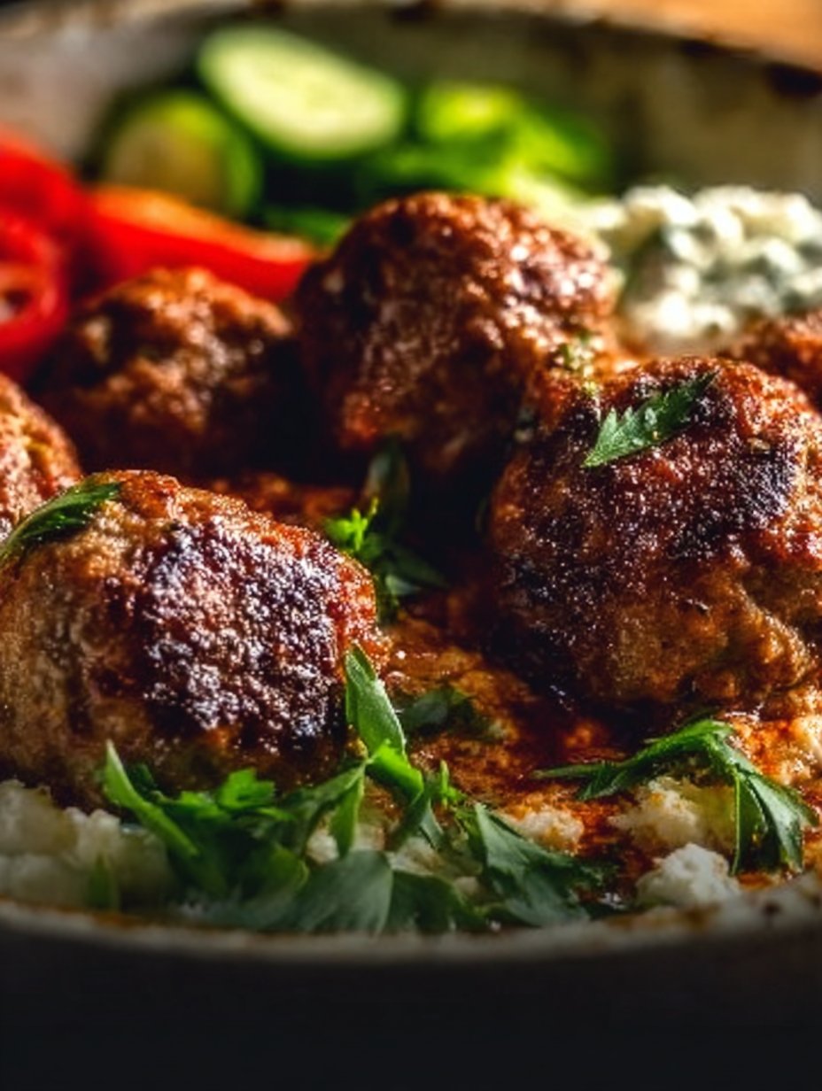 Greek Meatball Bowl