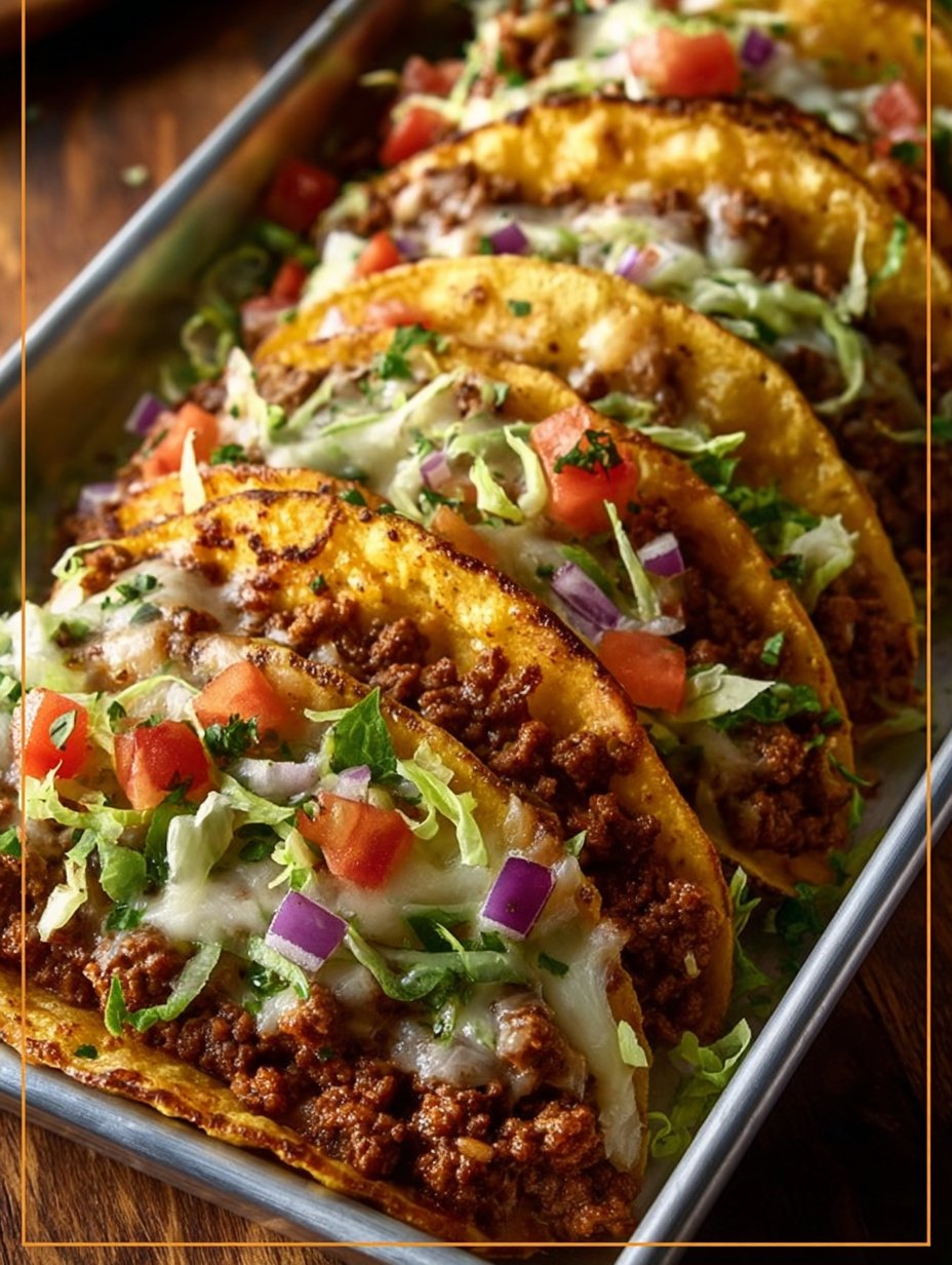 Oven-Baked Cheesy Tacos (Crispy & Loaded) You’ll Love!