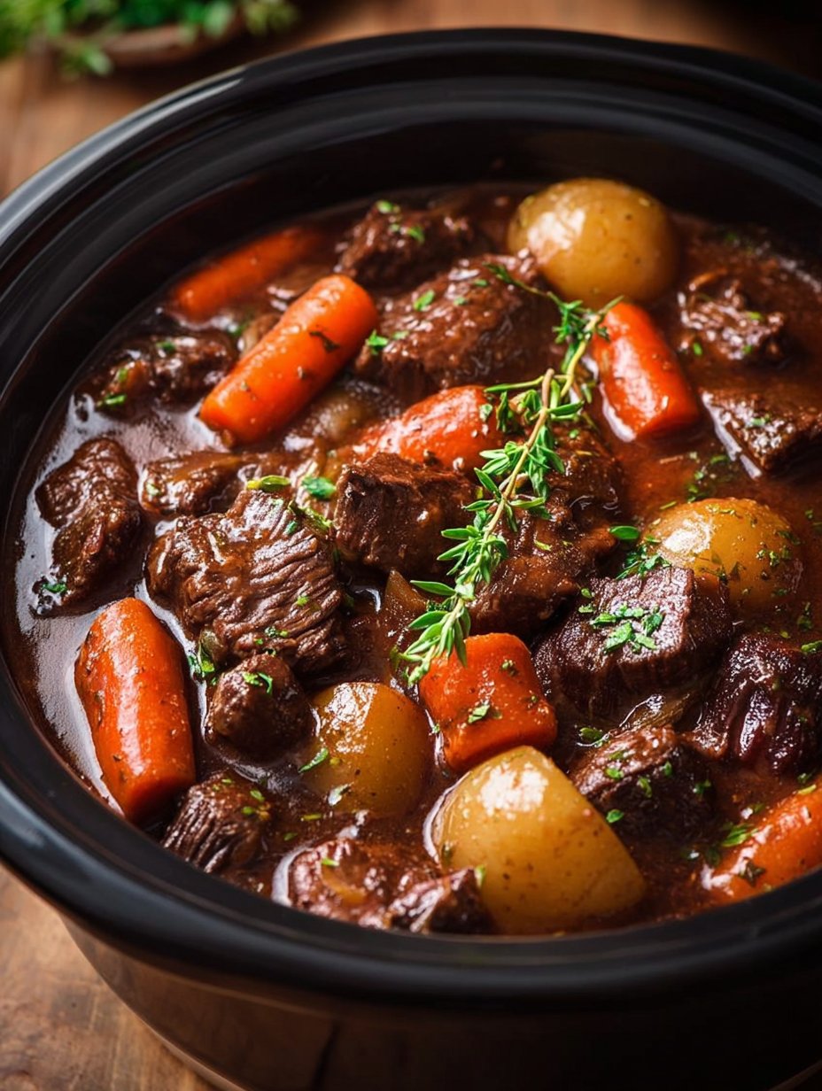 Crockpot Beef Bourguignon