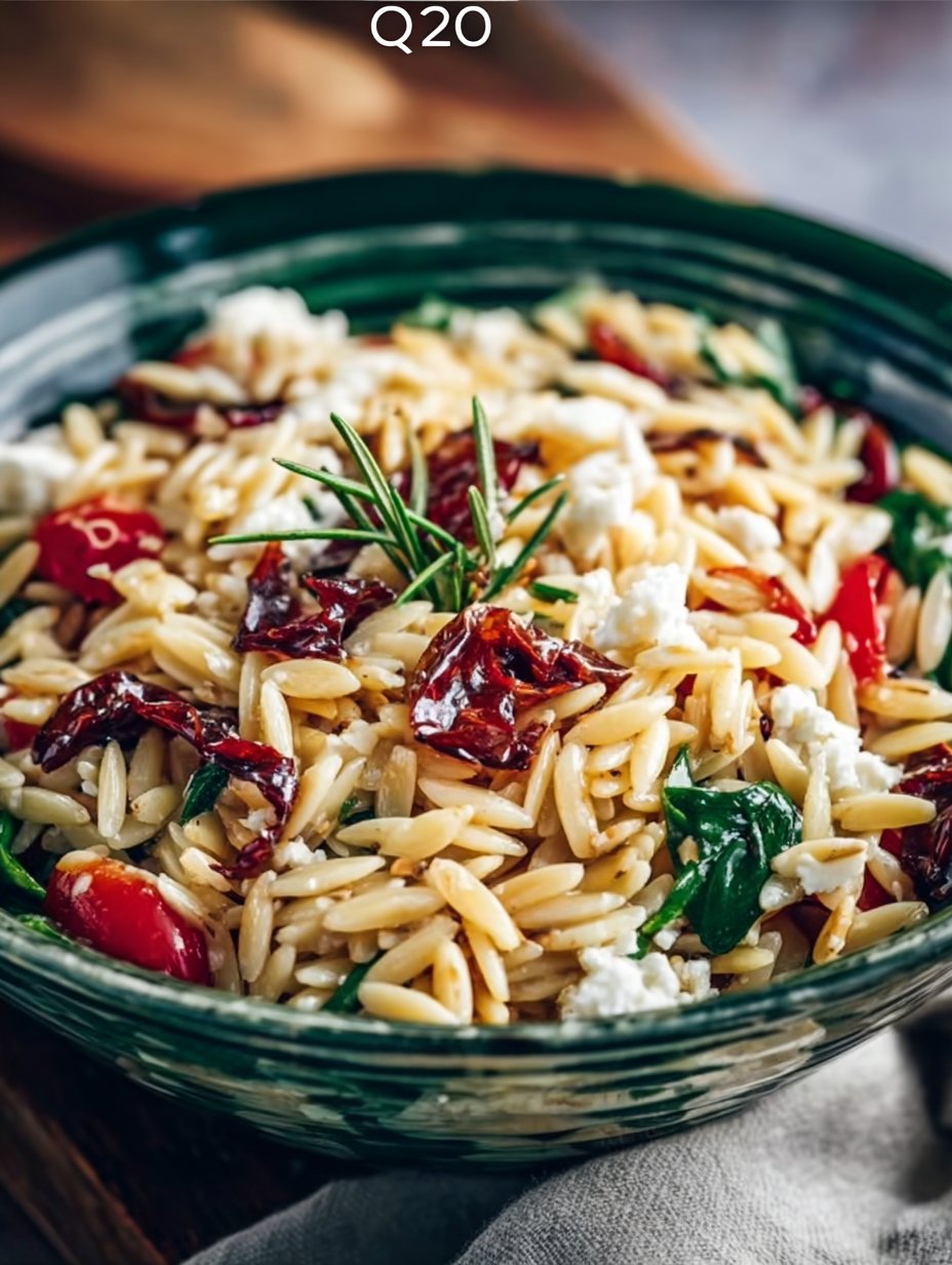 Classic Balsamic Orzo Salad - flirtyfood