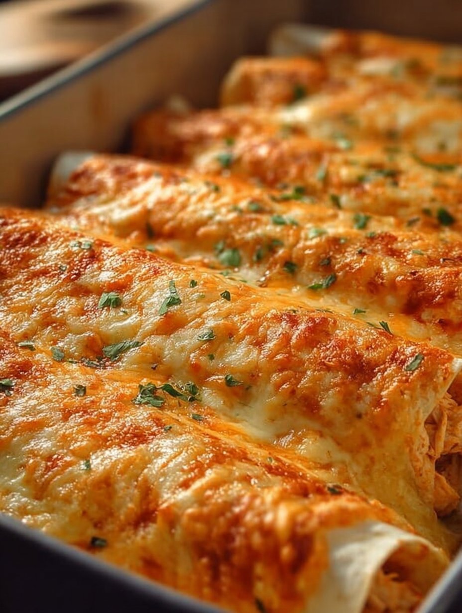 38g Protein Chicken Enchiladas with Dreamy White Sauce