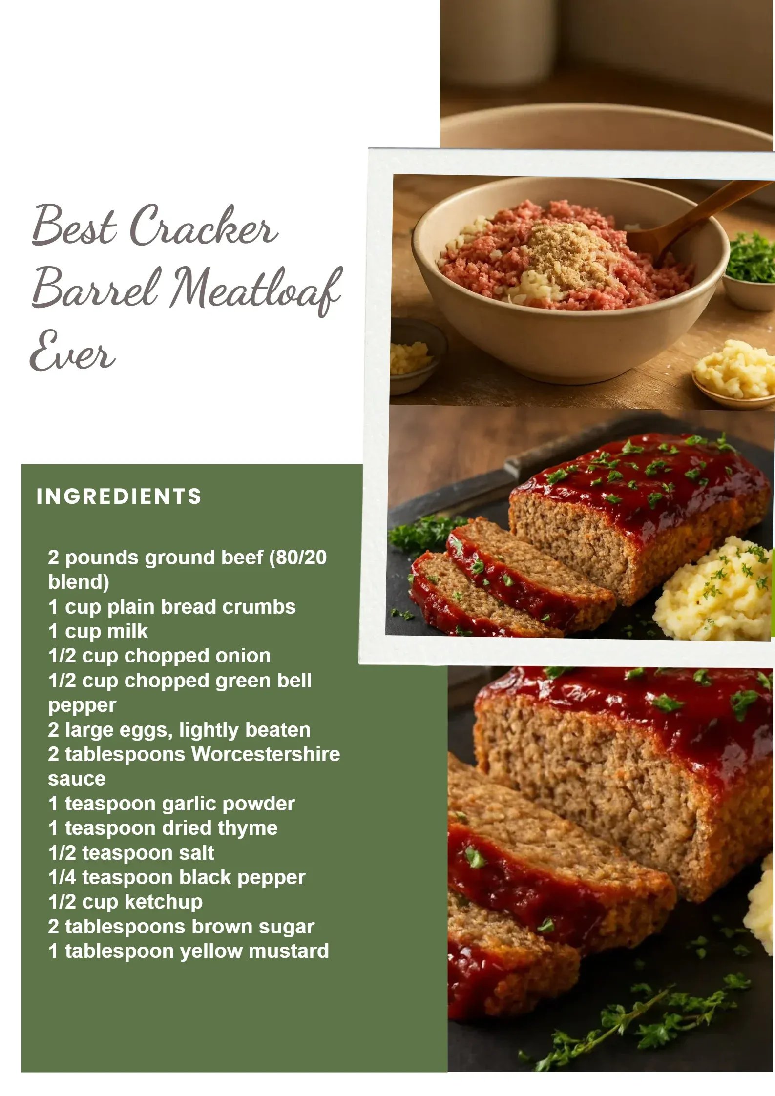 Best Cracker Barrel Meatloaf Ever: Classic, Moist, and Comforting