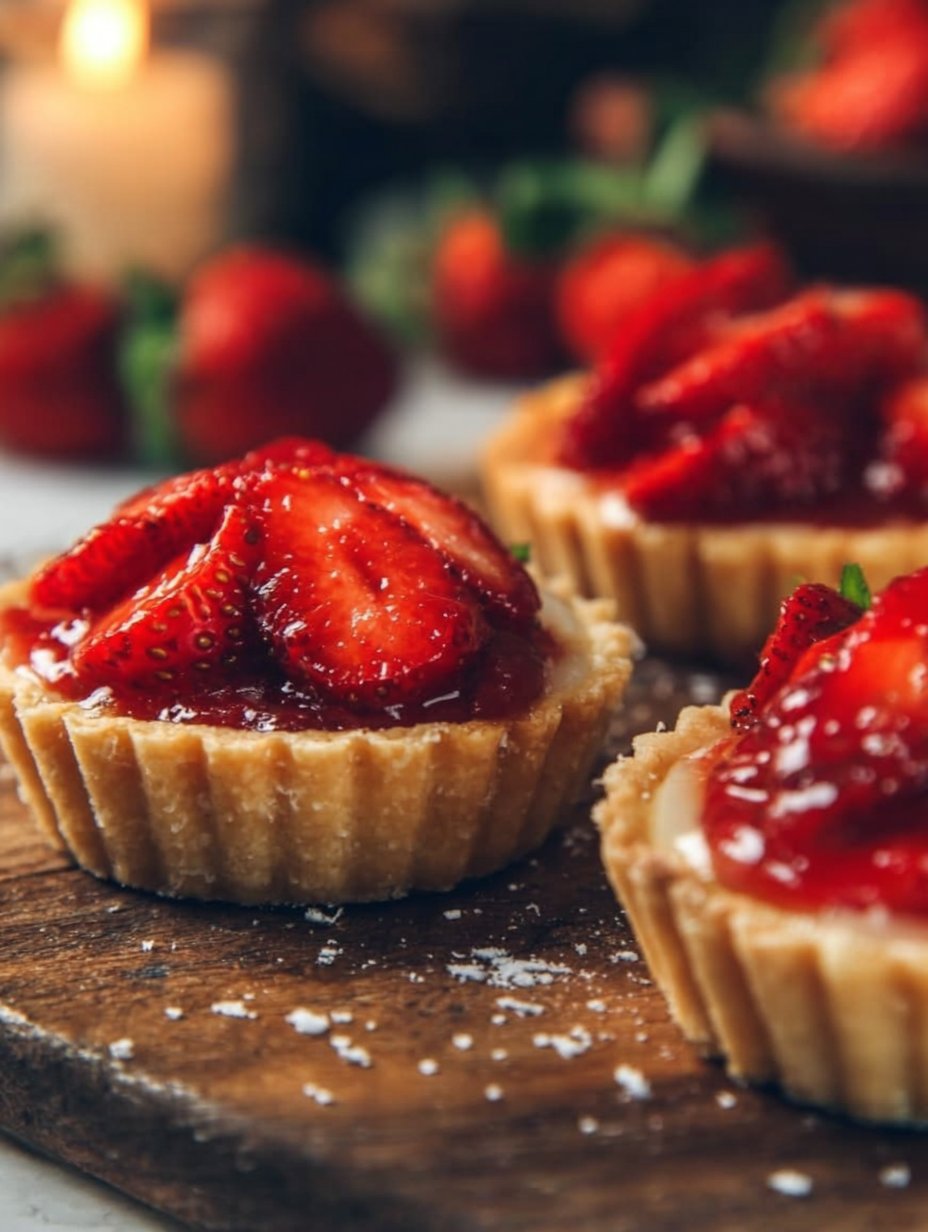 Mini Strawberry Custard Tartlets