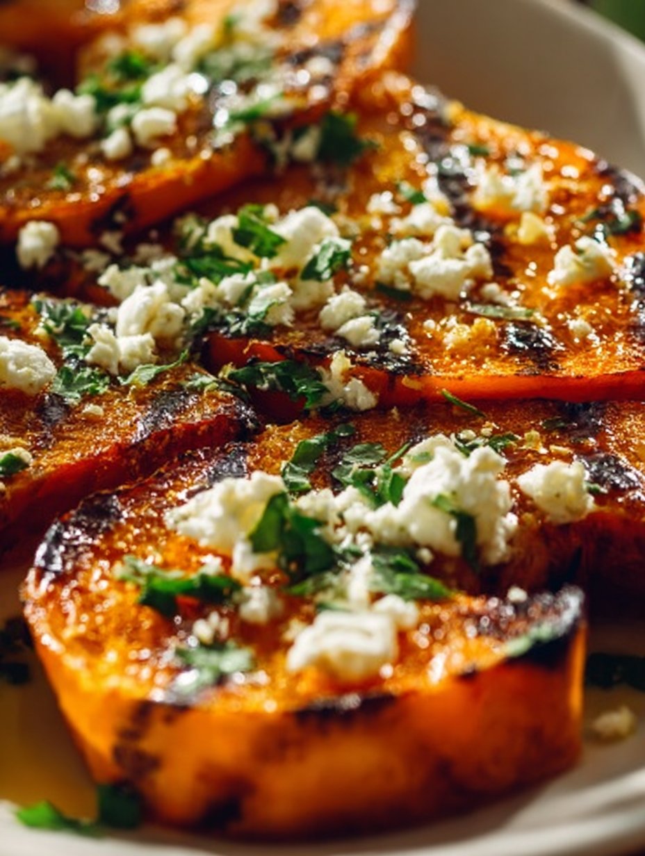 Roasted Sweet Potato Rounds with Honey & Feta