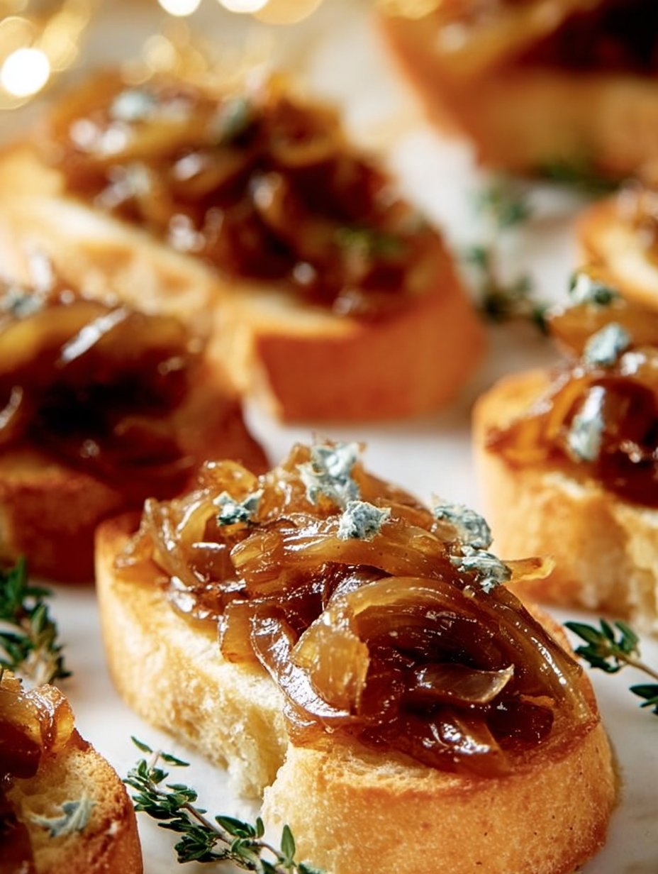 Caramelized Onion Crostini