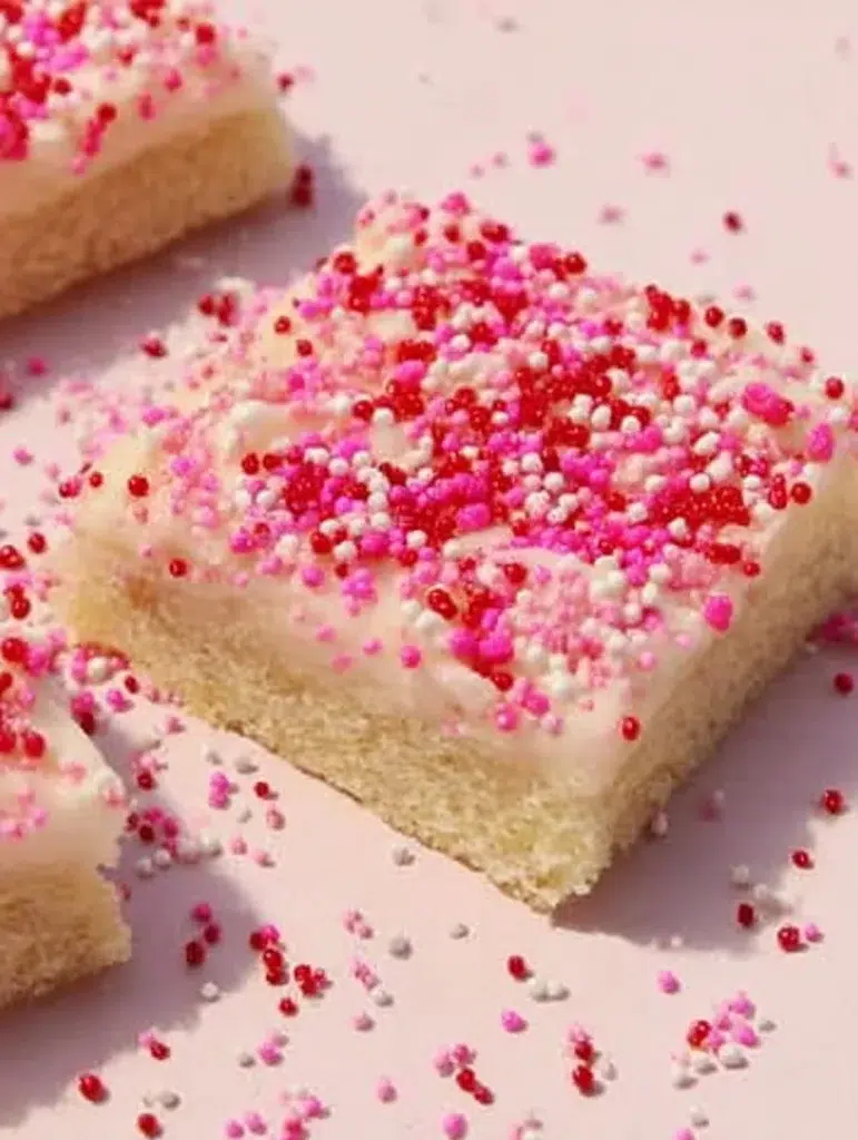 Delicious almond flour sugar cookie bars on a wooden table