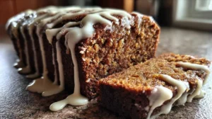 Delicious spiced gingerbread loaf, freshly baked and ready for the holidays.