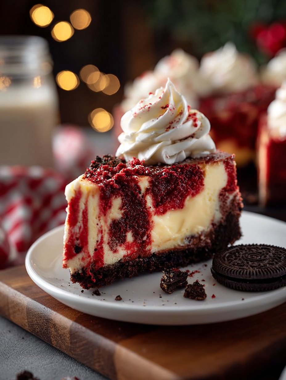 Christmas Red Velvet Cheesecake