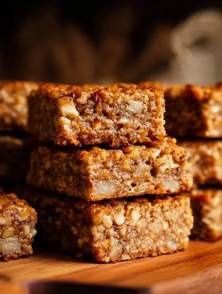 Delicious homemade Banana Oatmeal Bars in a bowl