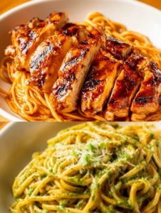 Chickpea salad garnished with fresh vegetables and yogurt dressing