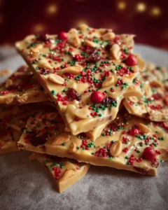 Crispy Protein Christmas Bark made with protein-rich ingredients