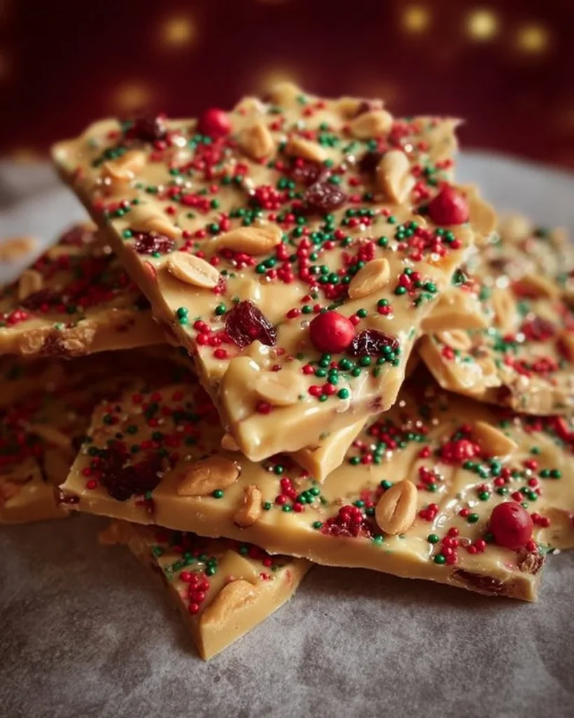 Crispy Protein Christmas Bark made with protein-rich ingredients