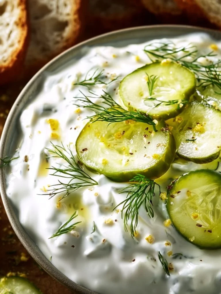 Delicious Dill Pickle Dip served in a bowl with fresh veggies and crackers.