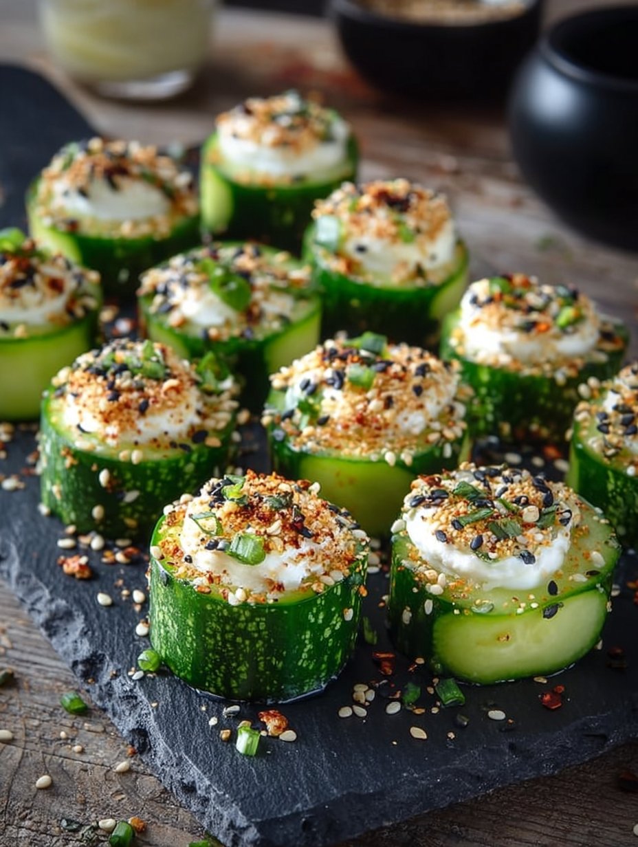 Everything Bagel Cucumber Bites