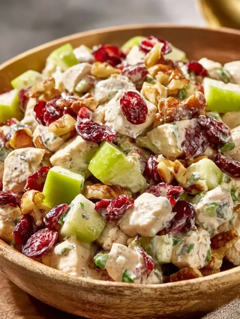 Delicious Fall Harvest Chicken Salad with seasonal ingredients
