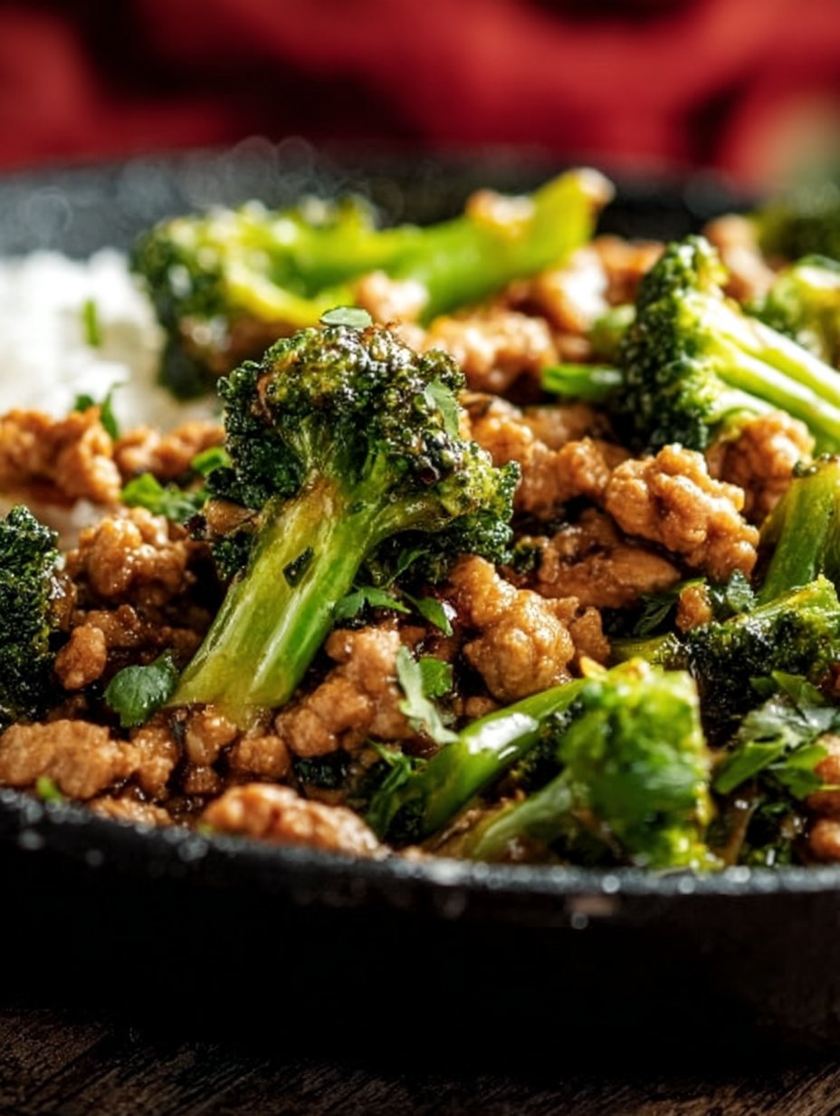 Ground Chicken & Broccoli Stir Fry