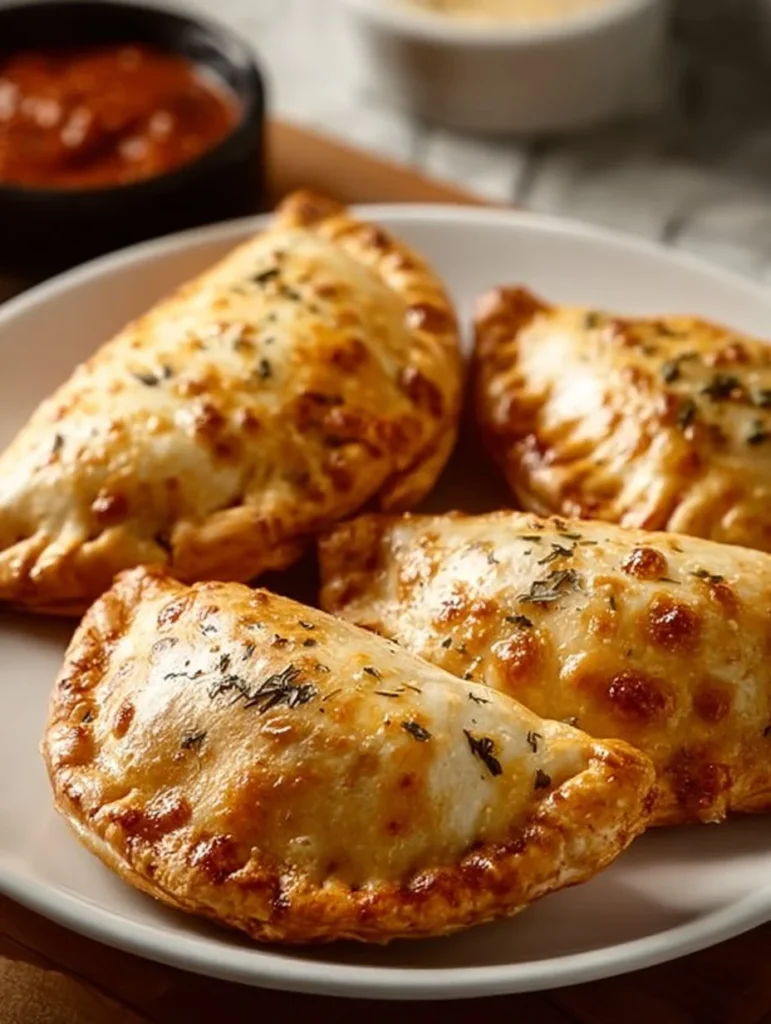 High protein pizza hot pockets for a healthy snack or meal